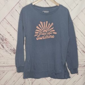 C&C California Feels Like Sunshine Crewneck Pullover Sweatshirt